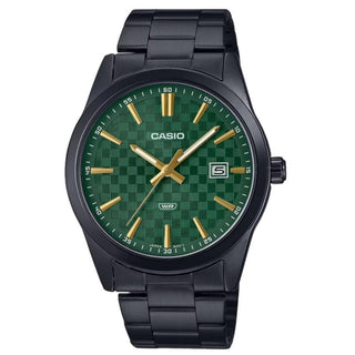 CASIO DATE CARBON LOOK DIAL BLACK SERIE- Green